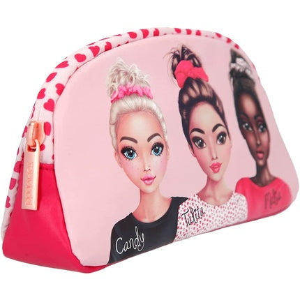 Depesche Topmodel Beauty Girl Cosmetic Bag In Pink With Model Print On The