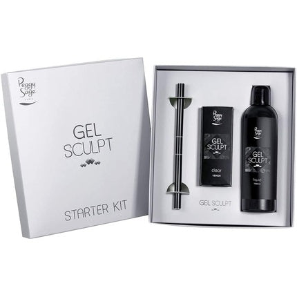 Peggy Sage Gel Sculpt Starter Kit Gel Sculpt Tube 56g + Liquid Gel Sculpt Bottle 240ml + Dual Function Brush
