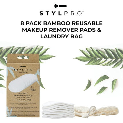 Stylpro Reusable Bamboo Makeup Remover Pads Set of 8 470g