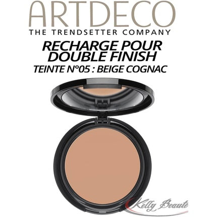 ARTDECO Double Finish Refill Full Coverage Powder Cream Foundation 9g 5 Cognac Beige
