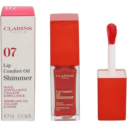 Clarins Instant Light Lip Comfort Oil Shimmer 7ml Lip Gloss Red