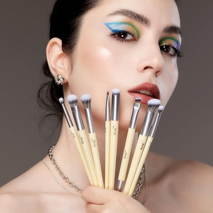 Jessup Eyeshadow Brush Set 8pcs Eye Makeup Brushes Premium Cruelty-Free Blending Concealer Eyebrow Eyeliner Spoolie Kit T328