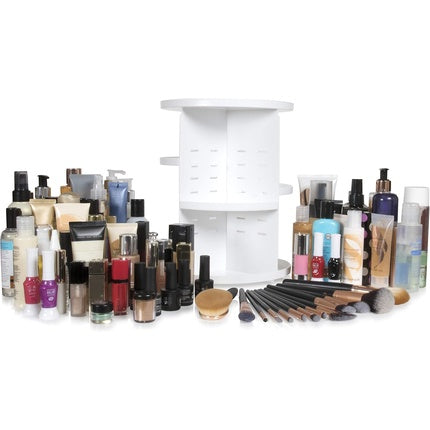 Rio Makeup Cosmetic & Brush 360 Rotating Carousel Organizer