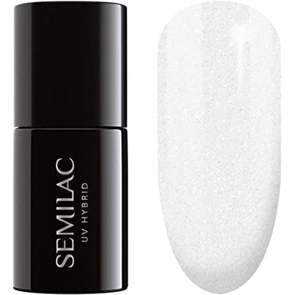 Semilac 091 UV Hybrid Nail Polish Glitter Milk 7ml