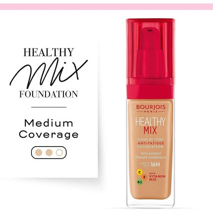 Bourjois Healthy Mix Anti-Fatigue Medium Coverage Liquid Foundation 56 Light Tan 3ml