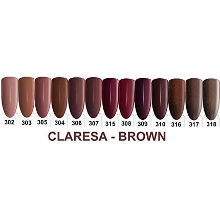 Claresa Soak Off Uv/Led Brown Hybrid Nail Polish 308 - 5g