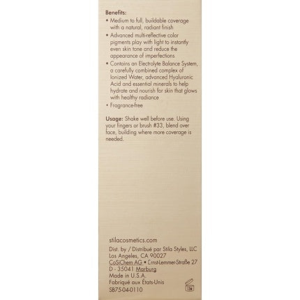 Stila Spring 2016 Aqua Glow Serum Foundation Dark 30ml