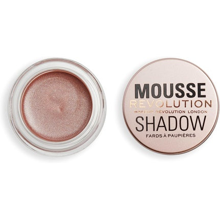 Makeup Revolution Mousse Shadow Creamy Colour for Cheeks and Eyes Whipped Lightweight Formula Cream-to-Powder Rose Gold 4g