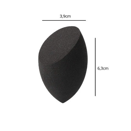 TB Tools for Beauty T4B Kashoki Olive Cut Makeup Sponge for Foundation and Concealer - Plastic and Latex-Free, Washable and Durable - Black, 20 Pack