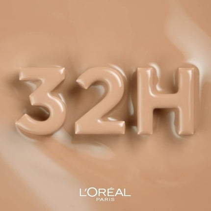 L'Oréal Paris Infallible 32H Fresh Wear Foundation Full Coverage Longwear Weightless Smooth Finish Water-proof Transfer-proof with Vitamin C SPF 25 30ml 250 Radiant Sand
