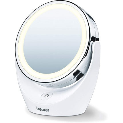 Beurer BS49 Illuminated Vanity Mirror Rotatable Make-Up Mirror with Normal and 5x Magnification Battery Operated LED Cosmetic Mirror Ideal for Make-Up or Shaving