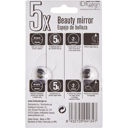 Italian Design 5 Magnification Beauty Mirror