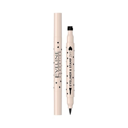 Eveline Eyeliner & Stamp In Pencil 2 In 1 01 Heart - Perfect For Eye Makeup