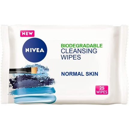 NIVEA 3in1 Refreshing Cleansing Wipes for Normal Skin 25 Sheets - Biodegradable and Gentle Make-Up Removal