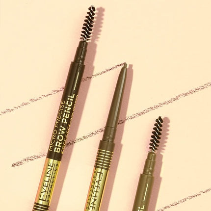 Eveline Micro Precise Eyebrow Pencil 03 Dark Brown - Perfect For Defining And Shaping Eyebrows