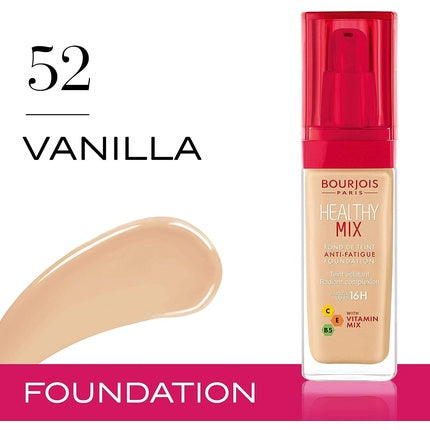 Bourjois Healthy Mix Anti-Fatigue Medium Coverage Liquid Foundation 52 Vanilla 30ml