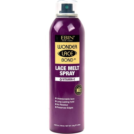 Wonder Lace Melt Aerosol Spray Preserves Edges & Undetectable Lace Long Lasting Hold No Residue Vitamin E + Biotin Infused 180ml