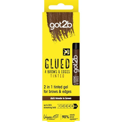 Got2b Glued Brows & Edges Tinted Gel Dark Brown 16ml