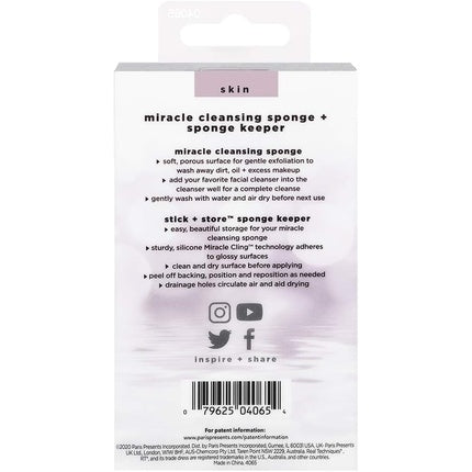 Real Techniques Exfoliating Miracle Cleansing Sponge and Sponge Holder Duo