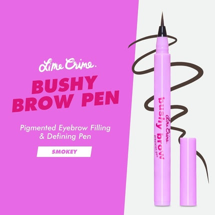 Lime Crime Bushy Brow Pen Smokey Thin Precision Eyebrow Pencils - Vegan & Cruelty-Free