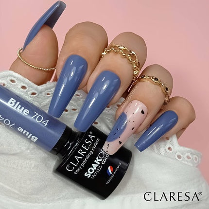 Claresa UV LED Nail Polish Collection Hybrid Manicure Soak Off - Blue Color 5ml