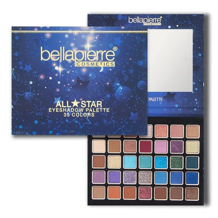 Bellapierre All-Stars Eyeshadow Palette 35 Shades in Matte, Satin, Shimmer, and Foil Finishes Non-Toxic and Paraben Free Vegan and Cruelty Free