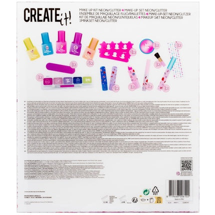 Create It! Make-Up Set for Girls Neon and Glitter 22 Pieces
