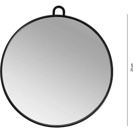 T4B LUSSONI Black Wide Practical and Professional Hairdressing Hand Mirror 29cm for Salons Barbers Beauticians for Men and Women