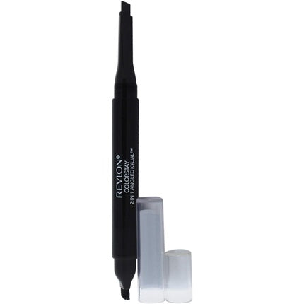 Revlon ColorStay 2-in-1 Angled Kajal Eyeliner Waterproof Eye Makeup with Smudge Brush for Smokey Eyes 1 Count