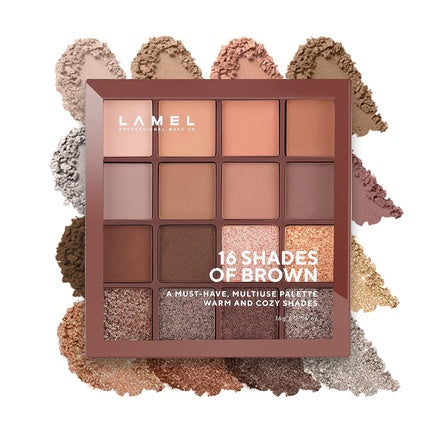 Lamel Eyeshadow Palette 16 Universal Brown Shades - Cruelty-Free