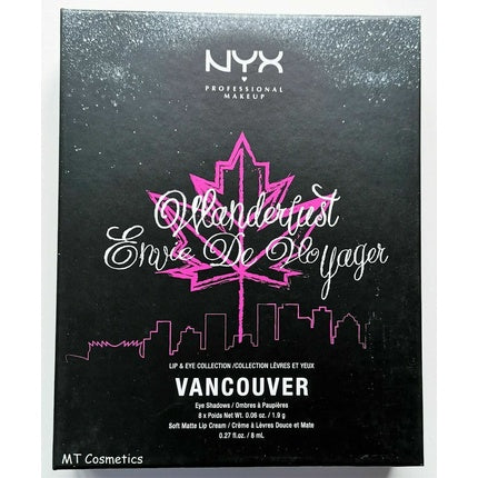 NYX Wanderlust City Lip & Eye Gift Set Eye Shadow and Soft Matte Lip Cream