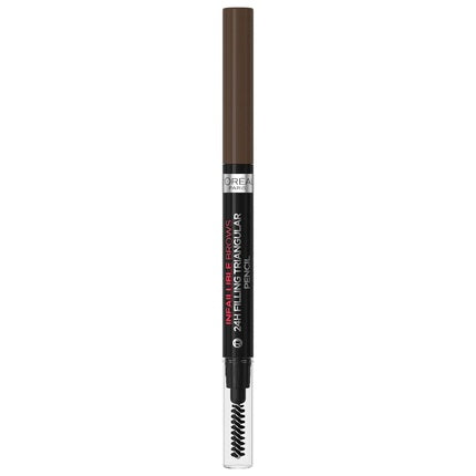 L'Oréal Paris Eyebrow Pencil with Retractable Triangular Tip for Defined and Natural Eyebrows Infaillible Brows 24h Brow Filling Triangular Pencil 1.0 Ebony