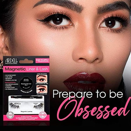ARDELL Professional Magnetic Liner & Lash Original Style 110 with 1 Pair of Magnetic Eyelashes - Waterproof and Reusable with Real Hair