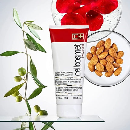 Cellcosmet Gentle Cream Cleanser Revitalizing Face Wash and Makeup Remover 6.7 oz