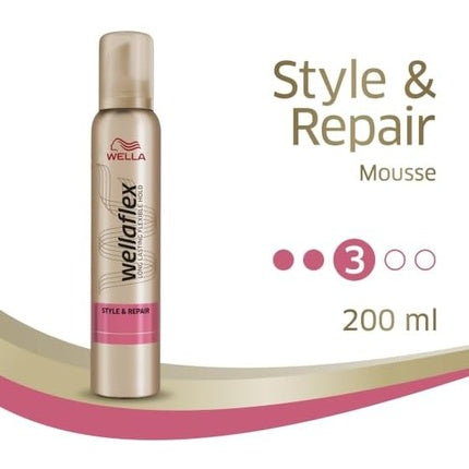 Wella Wellaflex STYLE & REPAIR Strong Hold Mousse 200ml