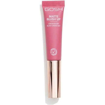 GOSH Cream BLUSH-UP Matte Blush Stick for Defined Facial Features and Smooth Blending Liquid Blush with Built-in Sponge On-the-Go Perfume Free Allergy-Certified Vegan 003 Cherry Berry