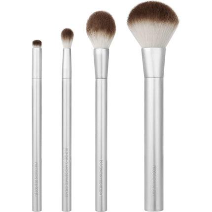 EcoTools Precious Metals Cheek & Eye Highlight Makeup Brush Kit - 4 Piece Set