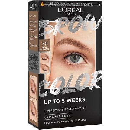 L'Oréal Paris Semi-Permanent Eyebrow Tint Lasts up to 5 Weeks Visible Results in 5 Minutes Ammonia Free Brow Color Shade 7.0 Dark Blonde