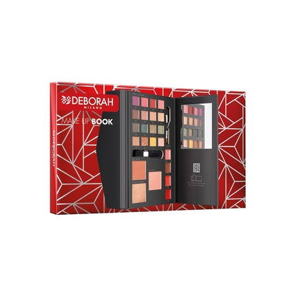 Deborah Milano Gift Set for Women Makeup Book Volume 2 Warm Tones Palette Eyeshadow Gloss Lipsticks Face Powder Various Finishes Colors FSC Paper