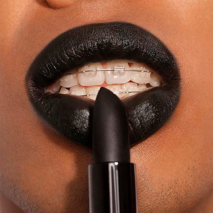 3ina Matte Black Lipstick with Magnetic Cap Hydrating Finish Cruelty Paraben Free and Vegan 0.11oz