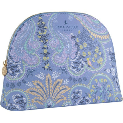 Sara Miller Savannah Large Cosmetic Bag Blue - Personalised Make-Up or Gym