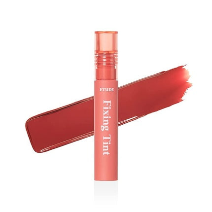 ETUDE Fixing Tint Vintage Red Long Lasting High Pigmented Liquid Lipstick Waterproof Lightweight Matte Finish Lip Stain Full Coverage