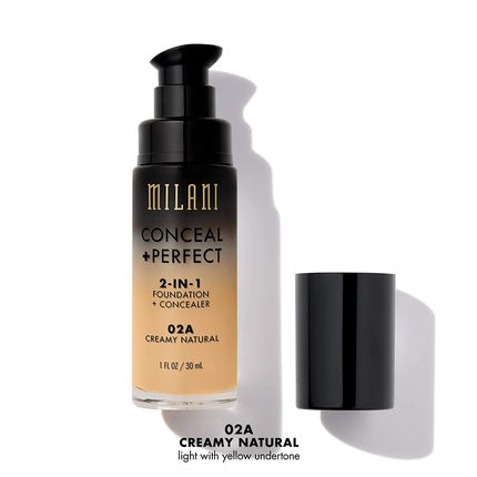 Milani Conceal and Perfect 2 in 1 Foundation + Concealer Creamy Natural 30ml