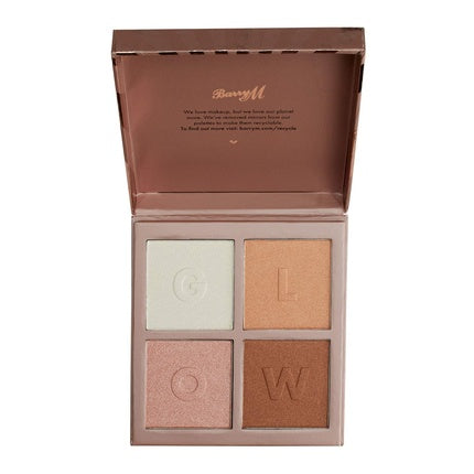 Barry M Cosmetics Glow Beam Illuminating Highlighter Palette Enriched with Shea Butter