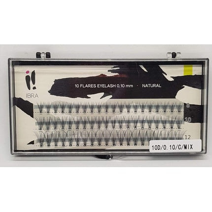 False Eyelashes Naturals Knot 0.10-C-MIX IBRA Makeup Fake Lashes Individual Long C Profile Eye