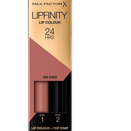 Max Factor Lipfinity Lip Colour Iced 160 Kiss-Proof Lipstick with 24h Hold