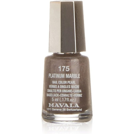 Bella Aurora and Mavala Platinum Marble 175 Nail Polish