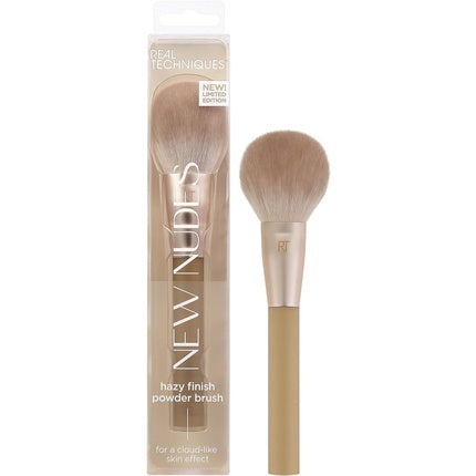 Real Techniques New Nudes Hazy Finish Powder Brush - Buildable Coverage - Soft Synthetic Bristles
