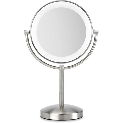 BaByliss Slimline LED Mirror with 1x and 8x Magnification Brushed Chrome Finish