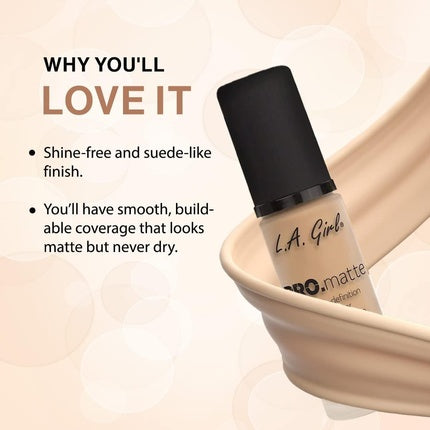 LA Girl PRO.matte HD Long Wear Matte Foundation GLM671 Ivory